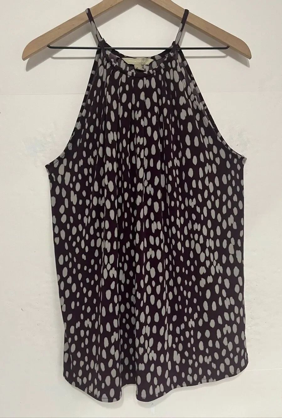 Banana Republic Burgundy And Gray Halter Top   Size M